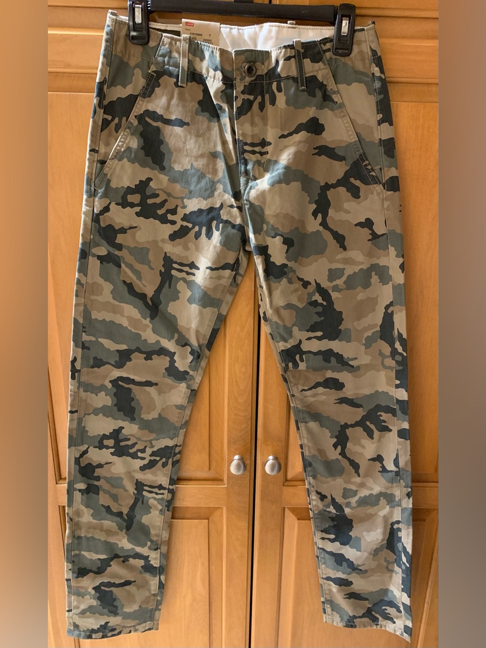 NWT Levi's Men's Camo Cargo Pants in Olive and Dark Green 28x32